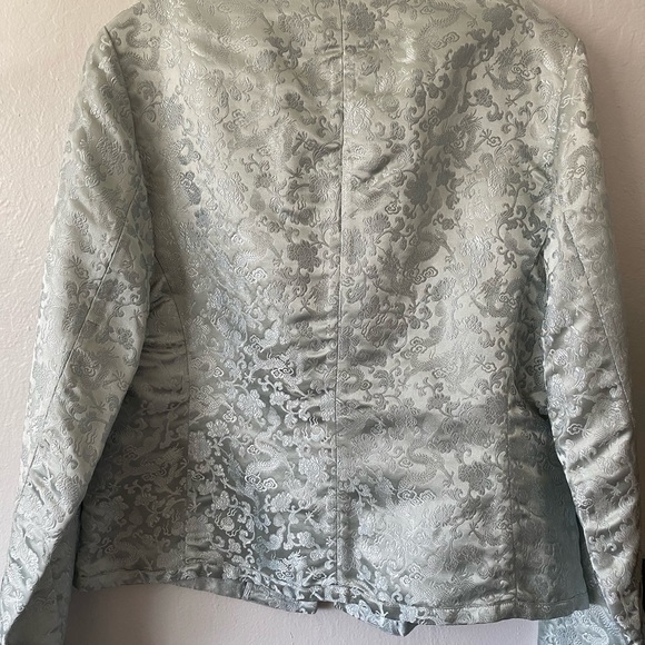 Silk blend light green H&M jacket - Picture 3 of 6